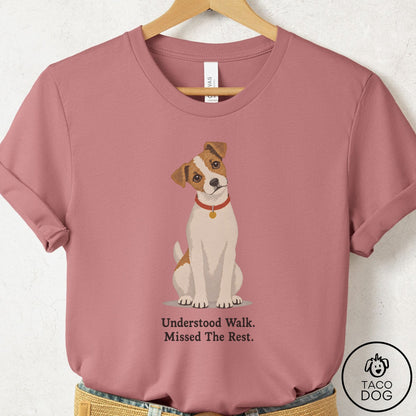 Jack Russell Understood Walk T-Shirt Mauve Taco-Dog