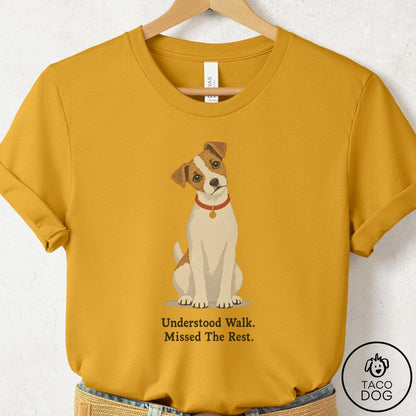 Jack Russell Understood Walk T-Shirt Mustard Taco-Dog