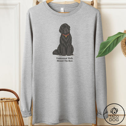 Newfoundland Understood Walk Long Sleeve Tee Athletic Heather Taco-Dog