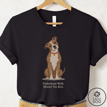 Pitbull Understood Walk T-Shirt Black Taco-Dog
