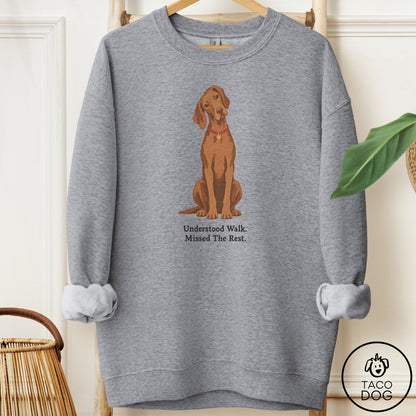 Vizsla Understood Walk Sweatshirt Graphite Heather Taco-Dog