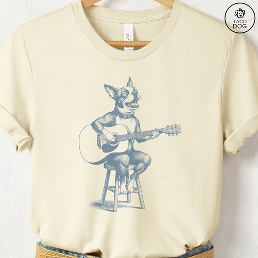 Boston Terrier Unplugged T-Shirt Natural S Taco-Dog