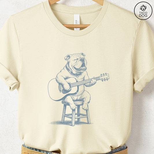 English Bulldog Unplugged T-Shirt Natural S Taco-Dog