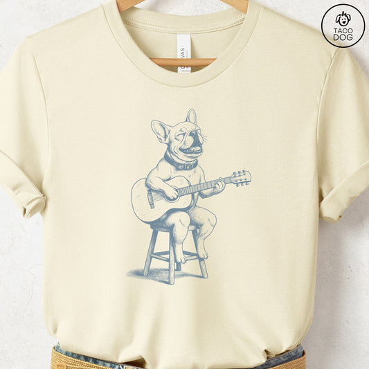 French Bulldog Frenchie Unplugged T-Shirt Natural S Taco-Dog