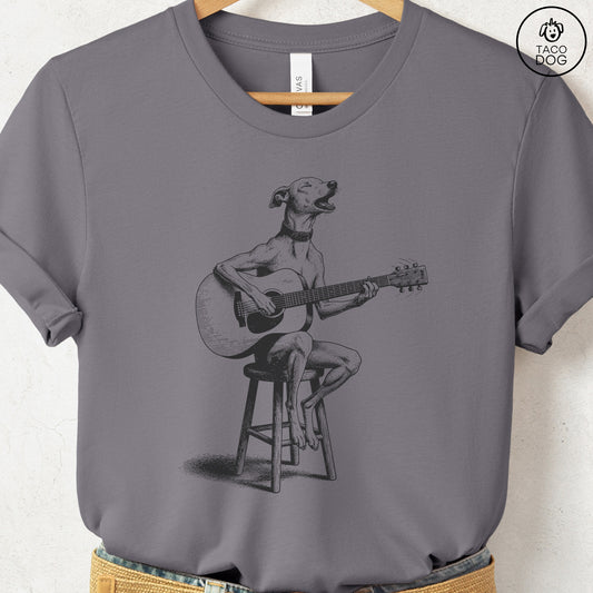 Italian Greyhound Whippet Unplugged T-Shirt Taco-Dog
