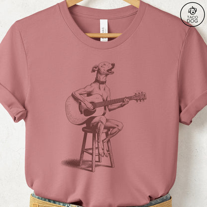 Italian Greyhound Whippet Unplugged T-Shirt Taco-Dog