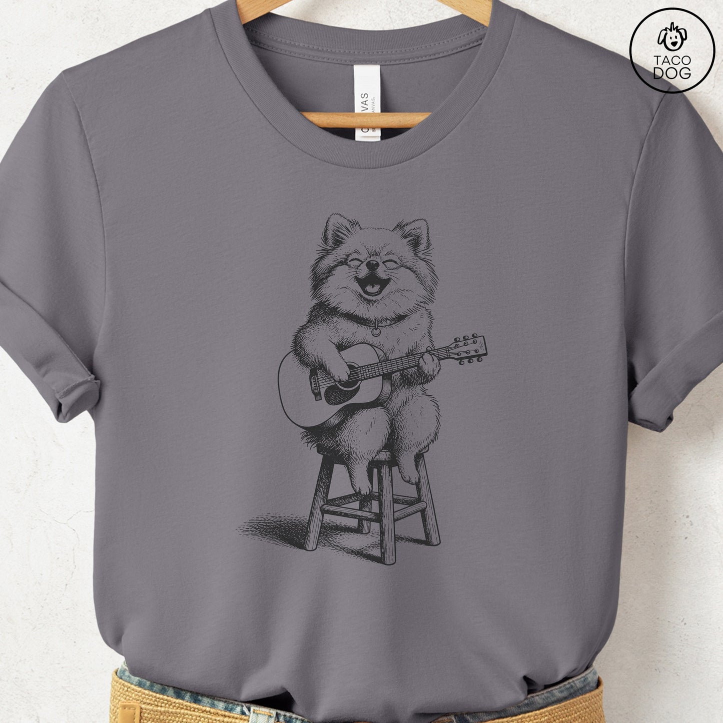 Pomeranian Unplugged T-Shirt Storm S Taco-Dog