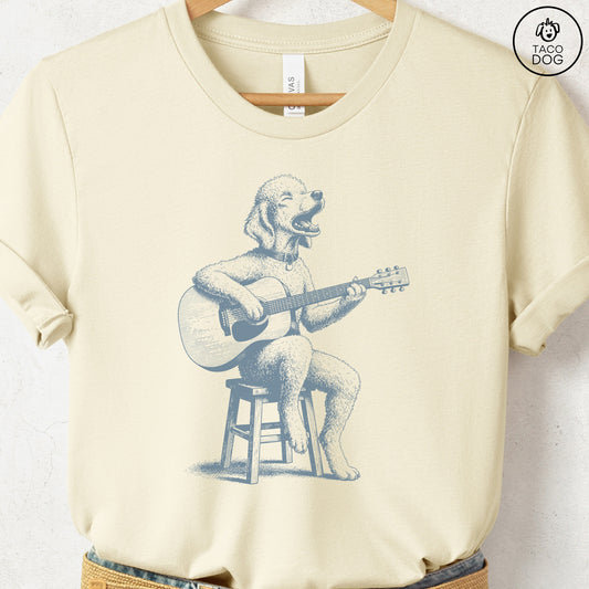 Poodle Unplugged T-Shirt Natural S Taco-Dog