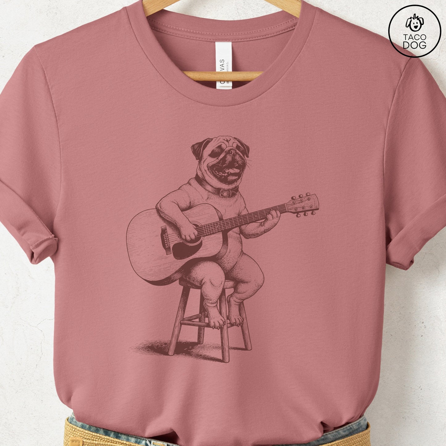 Pug Unplugged T-Shirt Taco-Dog