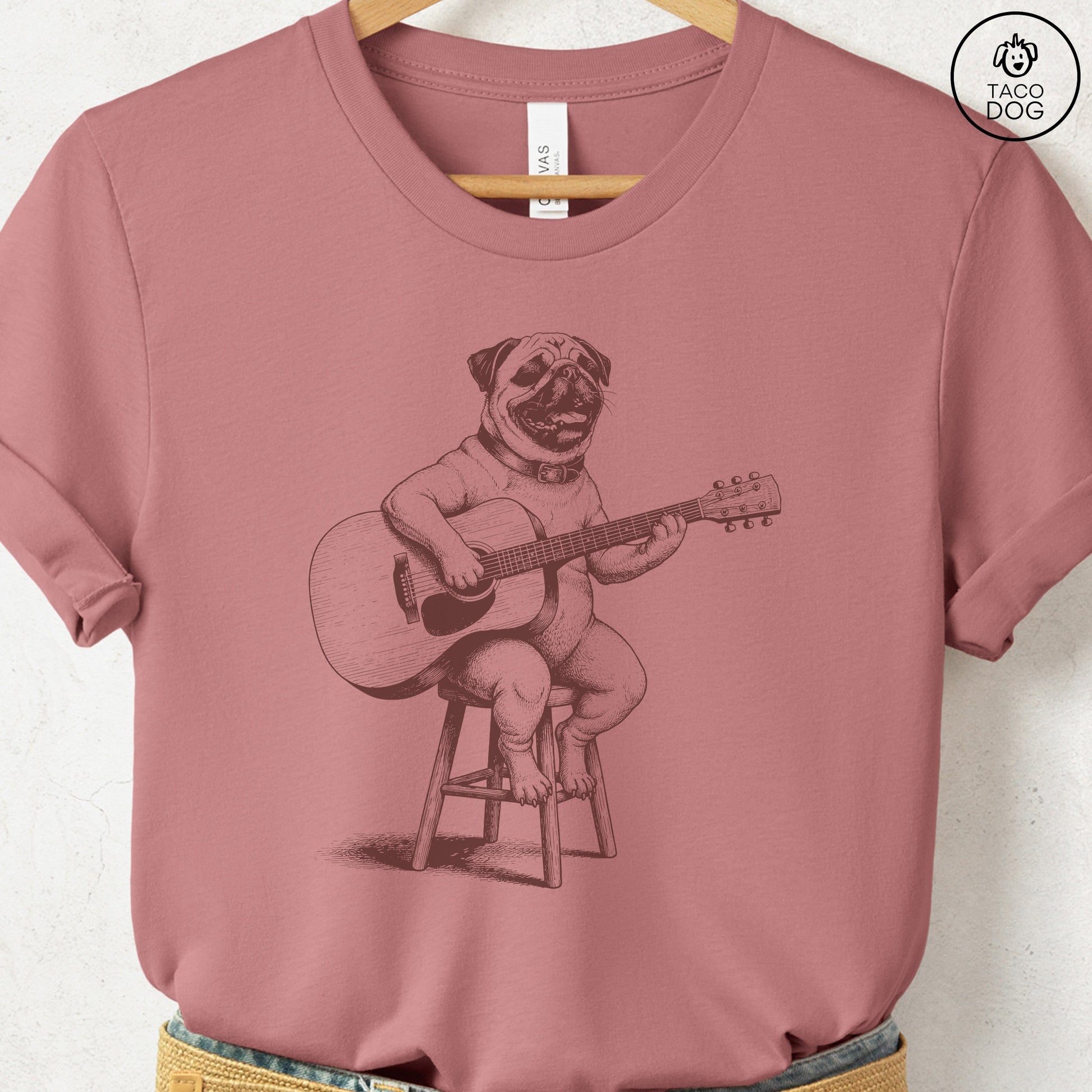 Pug Unplugged T-Shirt Taco-Dog