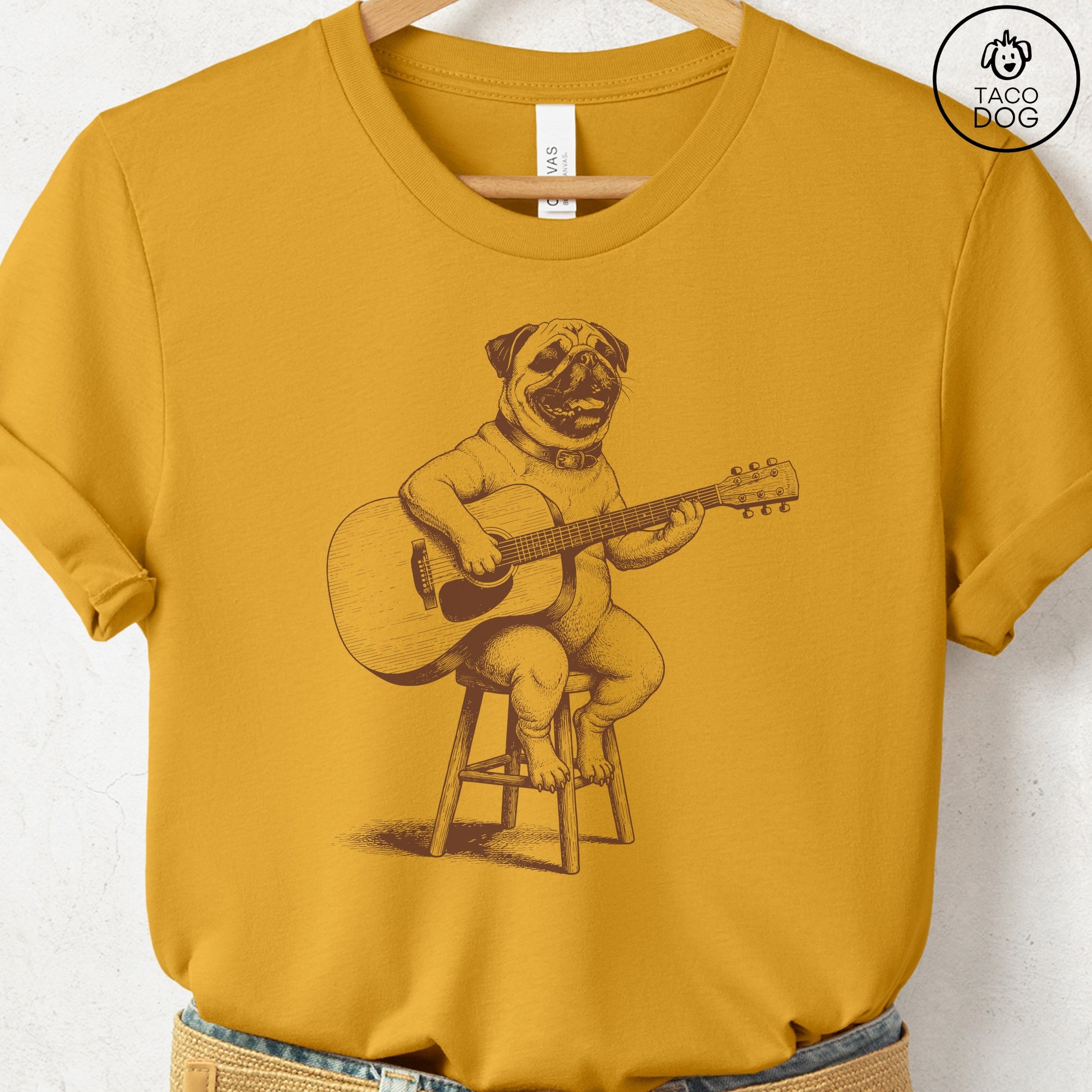 Pug Unplugged T-Shirt Taco-Dog