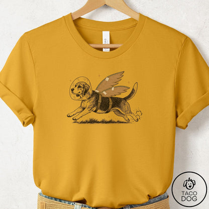 Beagle Vet Wings T-Shirt Mustard Taco-Dog