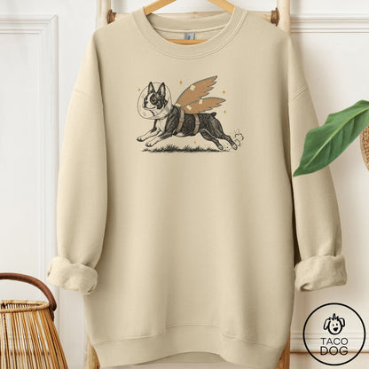 Boston Terrier Vet Wings Sweatshirt Sand Taco-Dog
