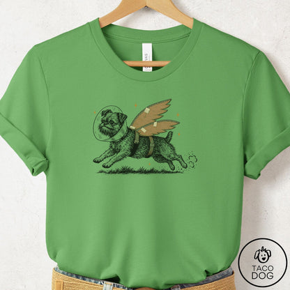 Brussels Griffon Vet Wings T-Shirt Leaf Taco-Dog