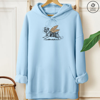 Brussels Griffon Vet Wings Hoodie Light Blue Taco-Dog