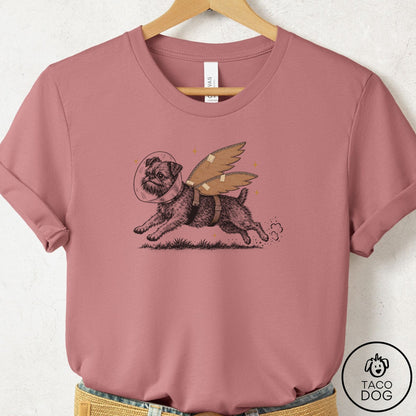 Brussels Griffon Vet Wings T-Shirt Mauve Taco-Dog