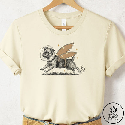 Brussels Griffon Vet Wings T-Shirt Natural Taco-Dog