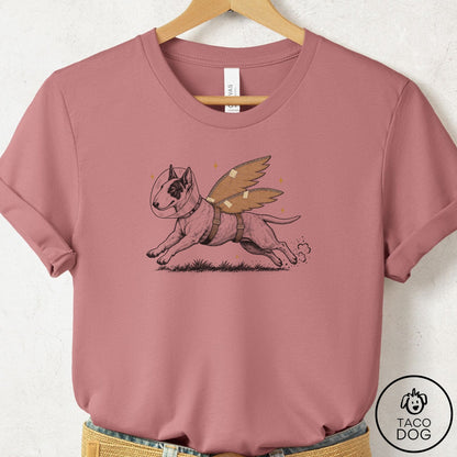 Bull Terrier Vet Wings T-Shirt Mauve Taco-Dog