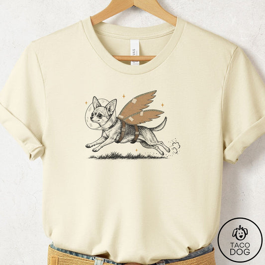 Chihuahua Vet Wings T-Shirt Natural Taco-Dog