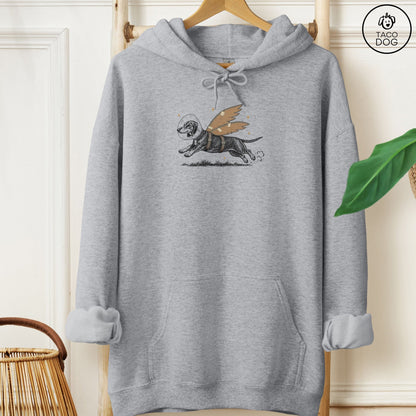 Dachshund Vet Wings Hoodie Graphite Heather Taco-Dog