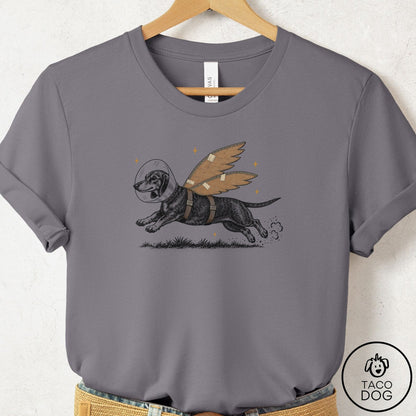 Dachshund Vet Wings T-Shirt Storm Taco-Dog