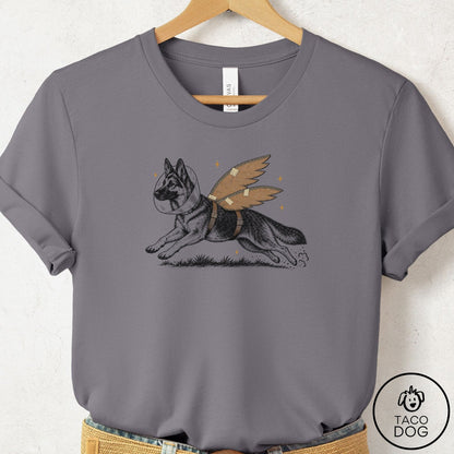 German Shepherd Vet Wings T-Shirt Storm Taco-Dog