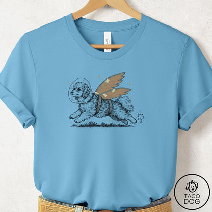 Havanese Vet Wings T-Shirt Ocean Blue Taco-Dog