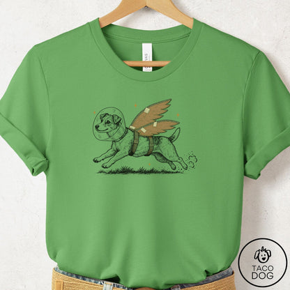 Jack Russell Vet Wings T-Shirt Leaf Taco-Dog