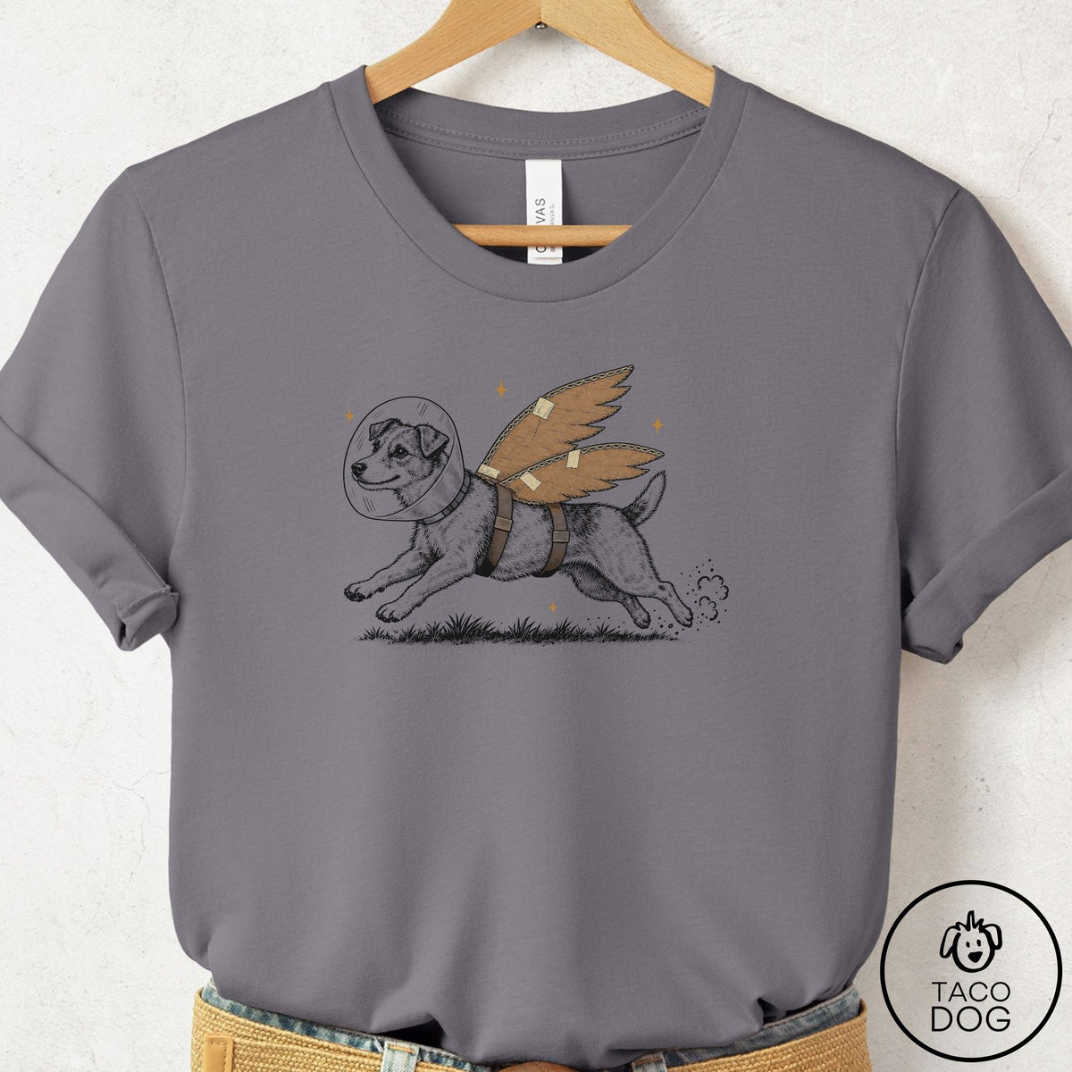 Jack Russell Vet Wings T-Shirt Storm Taco-Dog