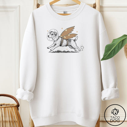 Jack Russell Vet Wings Sweatshirt White Taco-Dog