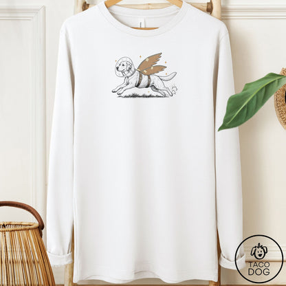 Labrador Retriever Vet Wings Long Sleeve Tee White Taco-Dog