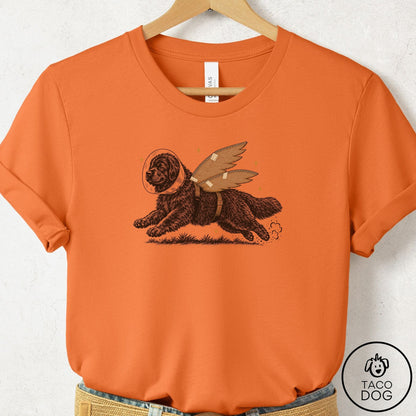 Newfoundland Vet Wings T-Shirt Burnt Orange Taco-Dog