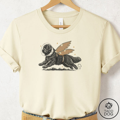 Newfoundland Vet Wings T-Shirt Natural Taco-Dog