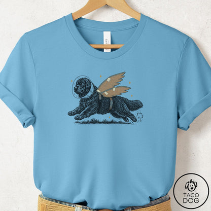 Newfoundland Vet Wings T-Shirt Ocean Blue Taco-Dog