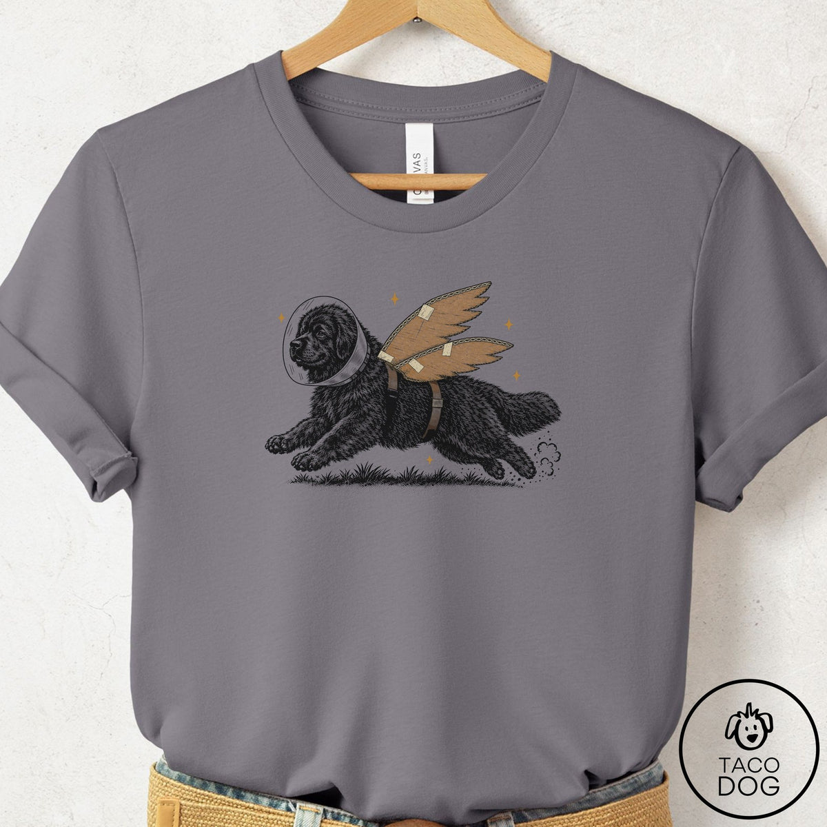 Newfoundland Vet Wings T-Shirt Storm Taco-Dog