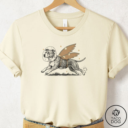 Pitbull Vet Wings T-Shirt Natural Taco-Dog