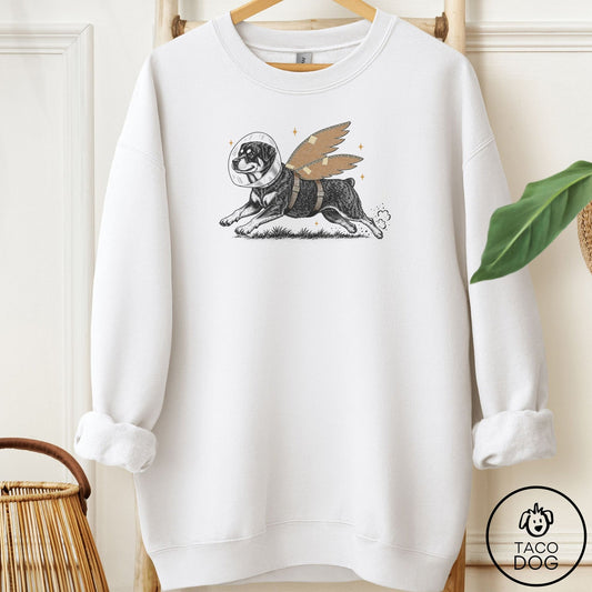 Rottweiler Vet Wings Sweatshirt White Taco-Dog