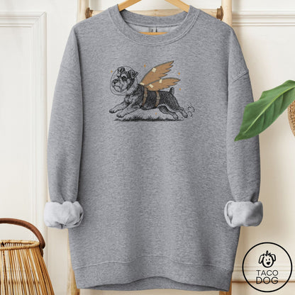 Schnauzer Vet Wings Sweatshirt Graphite Heather Taco-Dog