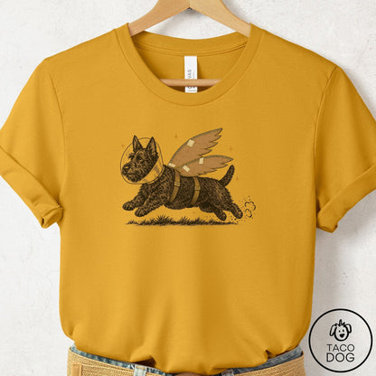 Scottie Vet Wings T-Shirt Mustard Taco-Dog