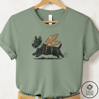Scottie Vet Wings T-Shirt Sage Taco-Dog