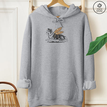 Shetland Sheepdog Vet Wings Hoodie Graphite Heather Taco-Dog