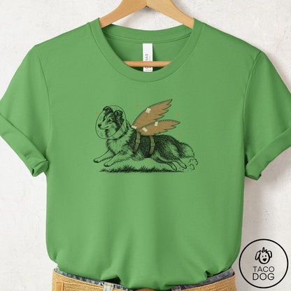 Shetland Sheepdog Vet Wings T-Shirt Leaf Taco-Dog