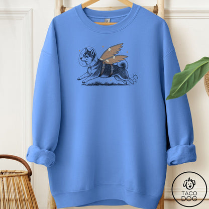 Shiba Inu Vet Wings Sweatshirt Carolina Blue Taco-Dog