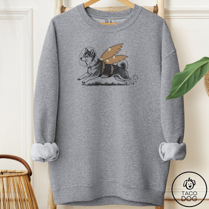 Shiba Inu Vet Wings Sweatshirt Graphite Heather Taco-Dog