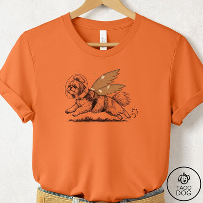 Shih Tzu Vet Wings T-Shirt Burnt Orange Taco-Dog