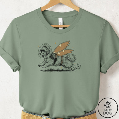Shih Tzu Vet Wings T-Shirt Sage Taco-Dog