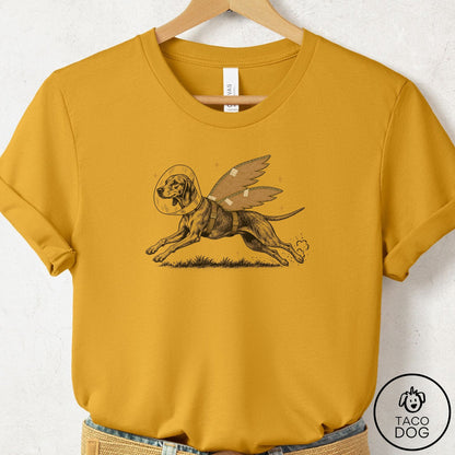 Vizsla Vet Wings T-Shirt Mustard Taco-Dog