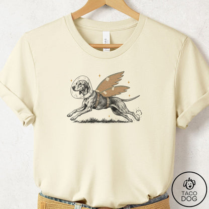 Vizsla Vet Wings T-Shirt Natural Taco-Dog
