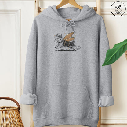 Yorkshire Terrier Yorkie Vet Wings Hoodie Graphite Heather Taco-Dog