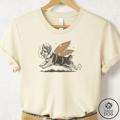 Yorkshire Terrier Yorkie Vet Wings T-Shirt Natural Taco-Dog